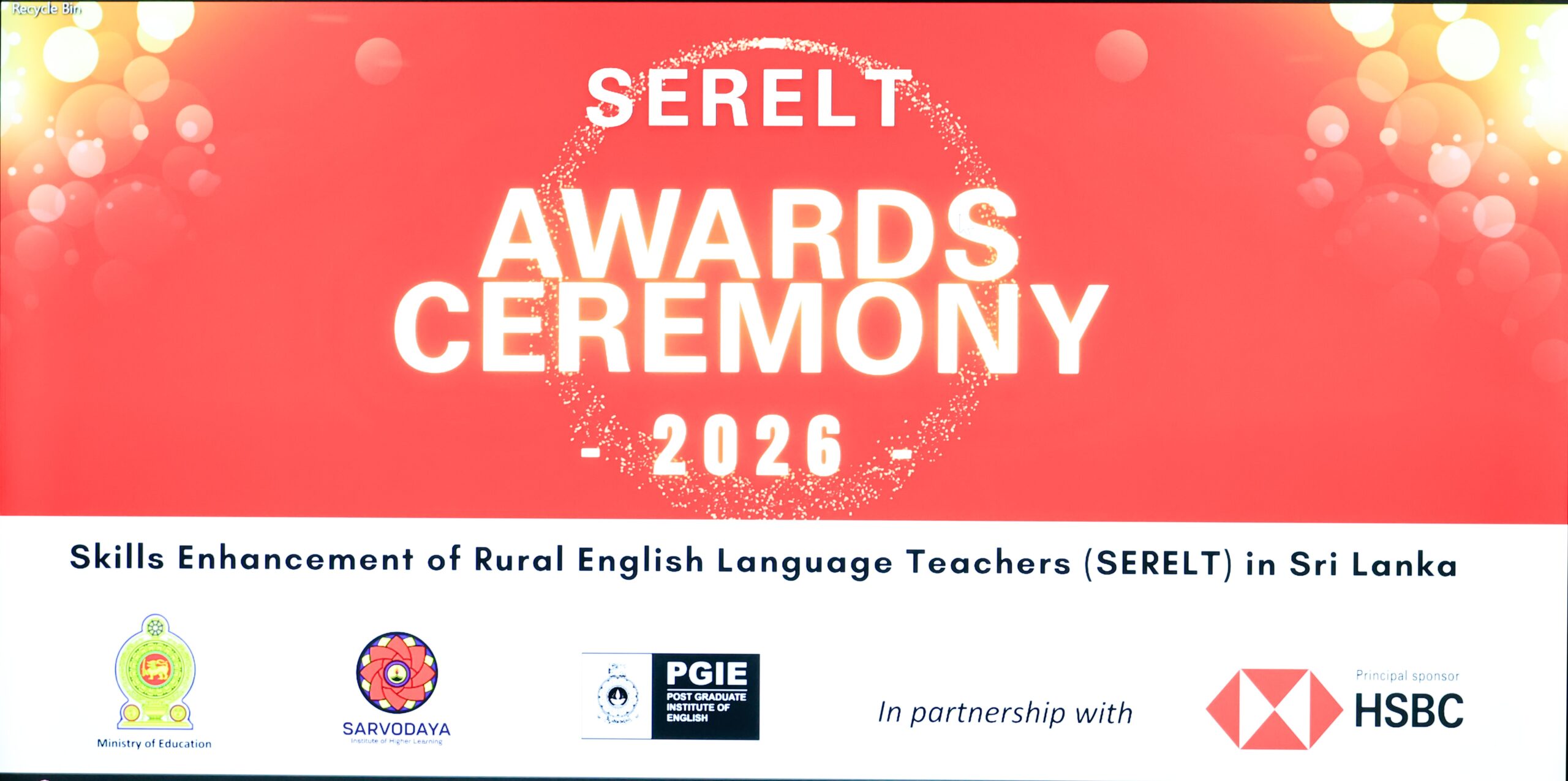 The Skills Enhancement of Rural English Language Teachers (SERELT) Stage 1 Awards Ceremony